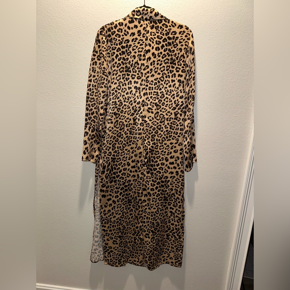 House of Harlow x Revolve *Delaney* leopard print duster jacket S - Picture 4 of 6
